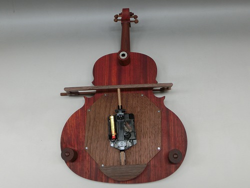 天然木の時計　　　　パドック&ウォルナット 　　　　　　　　　バイオリンの振子時計