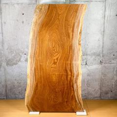 【SALE期間限定特価】上杢 両面仕上げ 赤ケヤキ一枚板  165.5×77〜91cm  　【天板のみ】No.676　ツーマンデリバリーでお部屋までお届け!