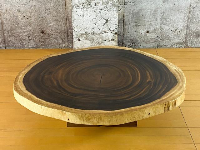 モンキーポッド一枚板 輪切り 厳選Aランク材 87.5～109cm　【天板のみ】　No.702