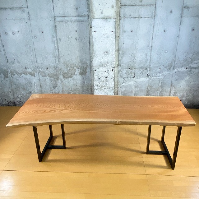 赤ケヤキ一枚板  210～217×75〜93cm 【天板のみ】No.685ツーマンデリバリーでお部屋までお届け!