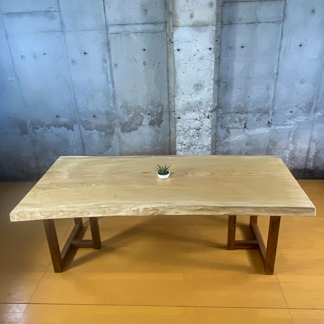 厳選上杢 セン一枚板　195×83〜94cm　【天板のみ】No.686ツーマンデリバリーでお部屋までお届け!