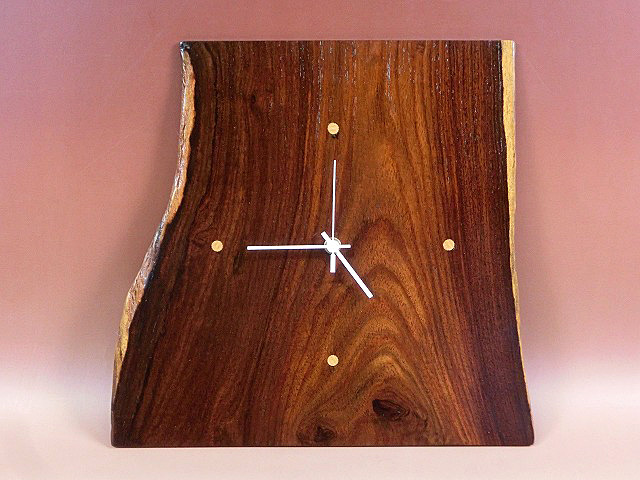 天然木の時計　　　　meiboku時計 鉄刀木　針仕様変更あり