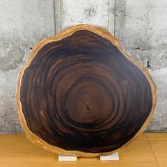 【Aランク素材】 モンキーポッド一枚板 輪切り 110～116cm 【天板のみ】 No.693 ツーマンデリバリーでお部屋までお届け!