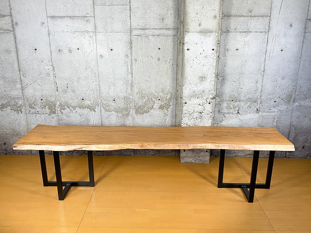 山桜一枚板 272.8×50〜60cm【天板のみ】  No.326 ツーマンデリバリーでお部屋までお届け