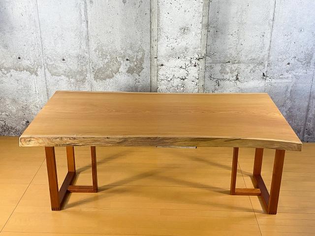 ケヤキ一枚板  181×94〜98cm  【天板のみ】No.698 ツーマンデリバリーでお部屋までお届け!