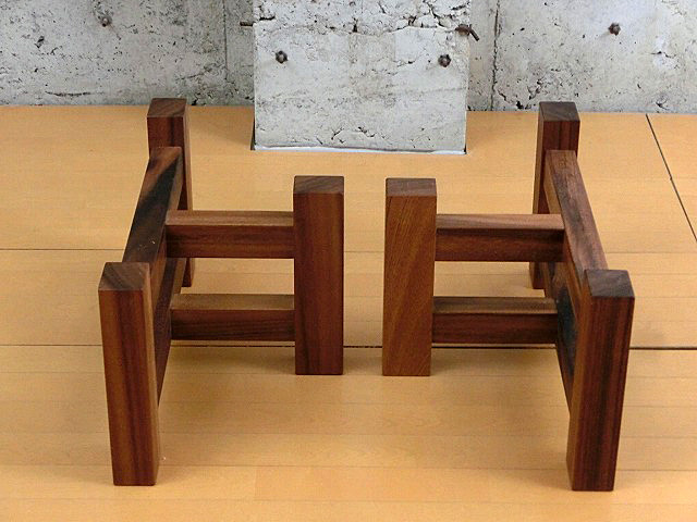 【受注生産】ローテーブル用 T型脚 モンキーポッド材 60cm幅 No.405